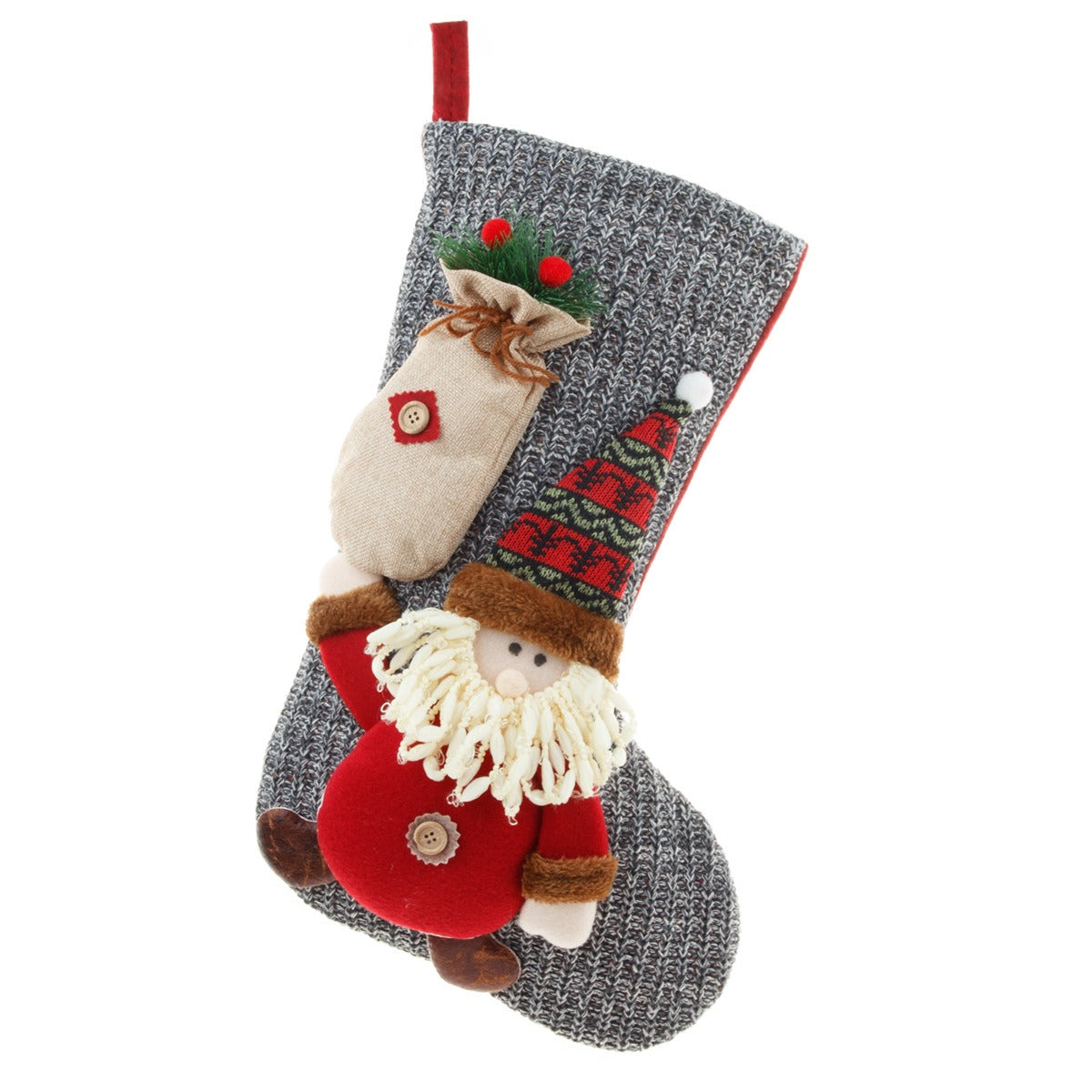 Christmas Large Knitted Socks Gift Bag