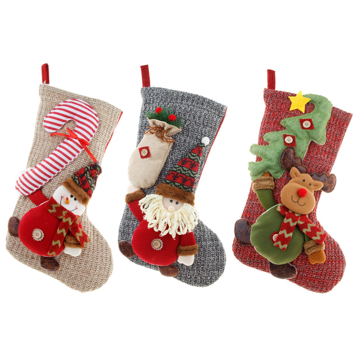 Christmas Large Knitted Socks Gift Bag