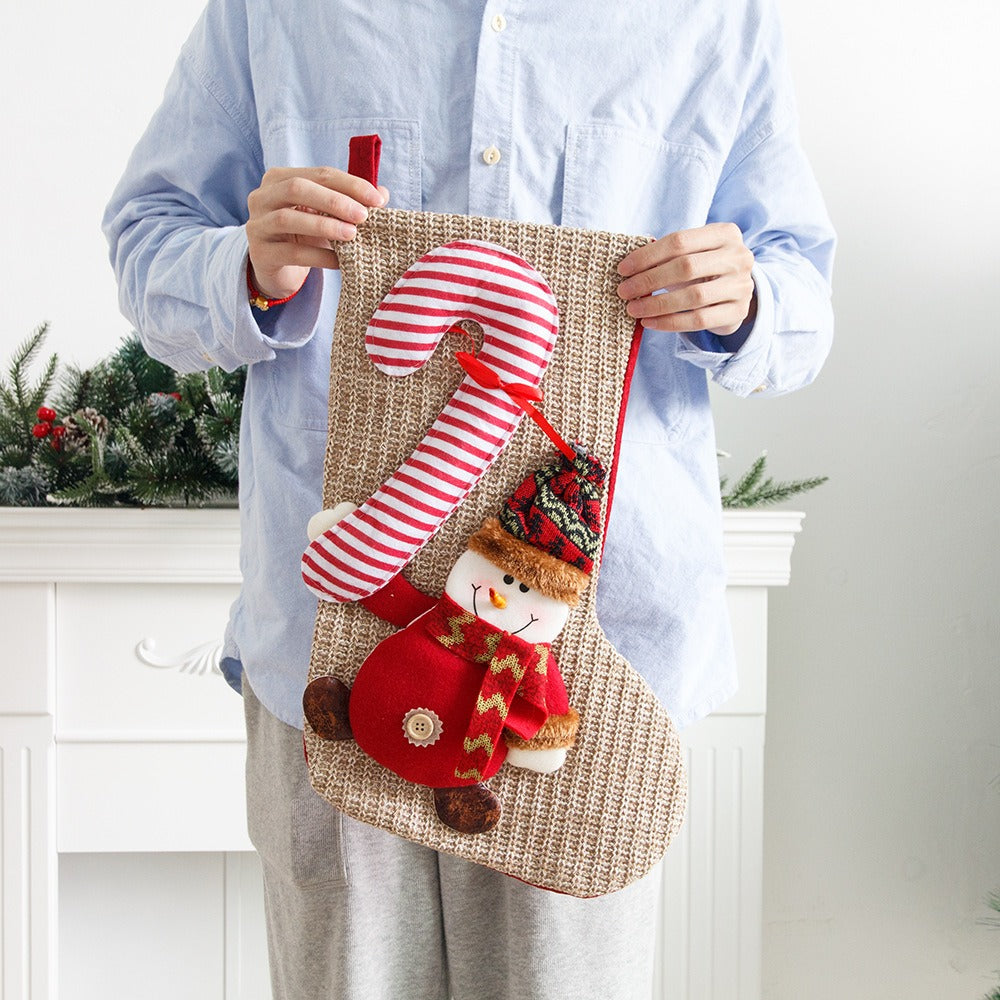 Christmas Large Knitted Socks Gift Bag