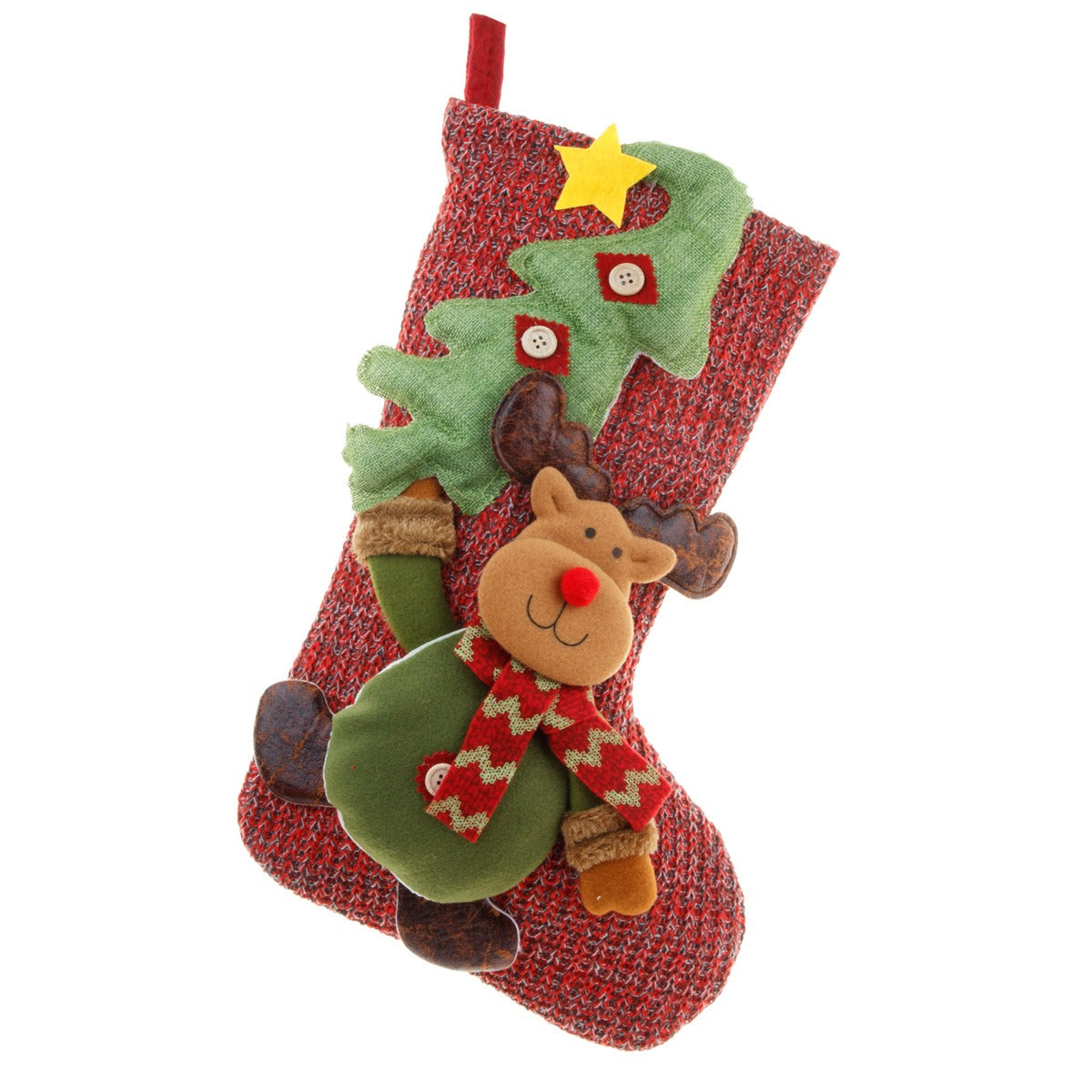 Christmas Large Knitted Socks Gift Bag